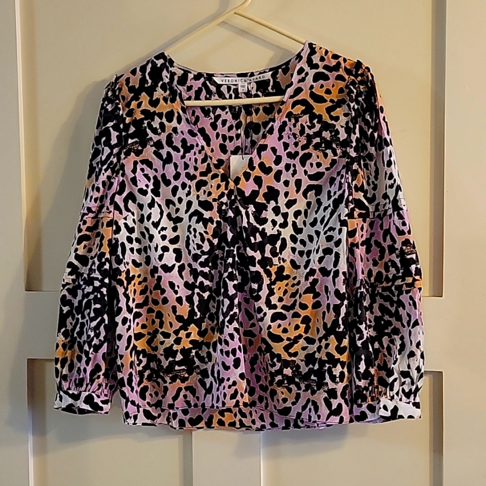 Colorful Animal Print Blouse